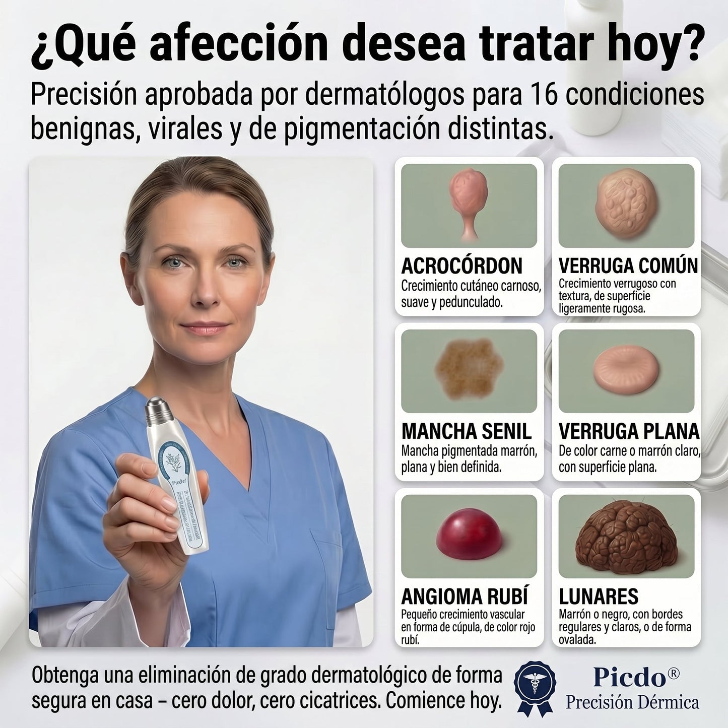 𝐏𝐢𝐜𝐝𝐨® 🌲🌲 Borrador de Verrugas y Manchas en 7 Días (𝐀𝐩𝐥𝐢𝐜𝐚𝐝𝐨𝐫 𝐫𝐨𝐥𝐥-𝐨𝐧: 𝐬𝐢𝐧 𝐝𝐨𝐥𝐨𝐫 𝐧𝐢 𝐜𝐢𝐜𝐚𝐭𝐫𝐢𝐜𝐞𝐬)✨